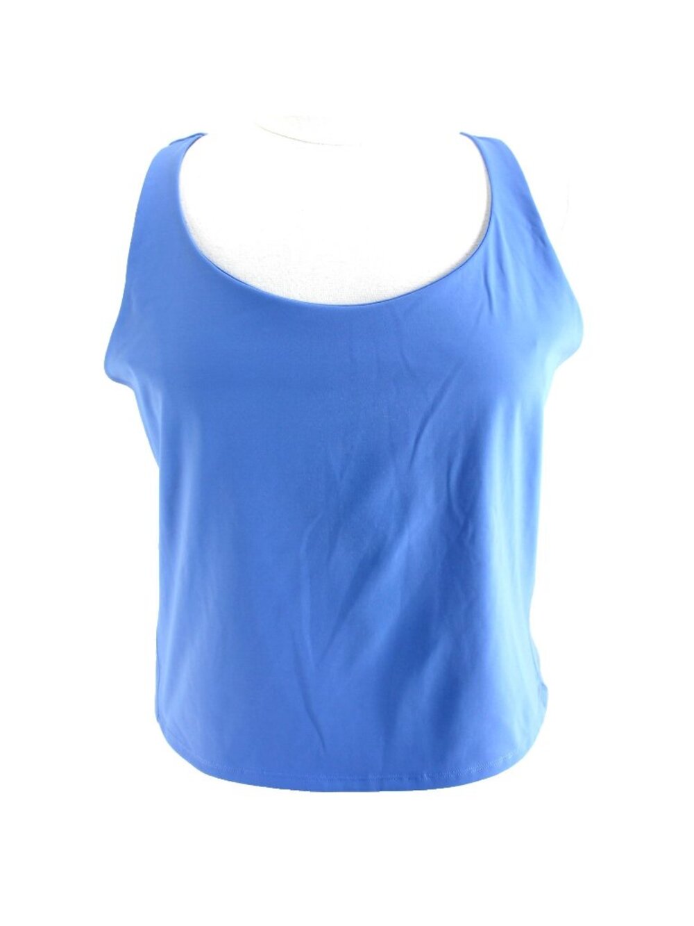 Spanx Get Moving Contour Crossback Shelf Tank Top Womens Size 2X Blue Athletic
